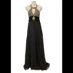 NWT Mac Duggal Black Evening Formal Dress Gown